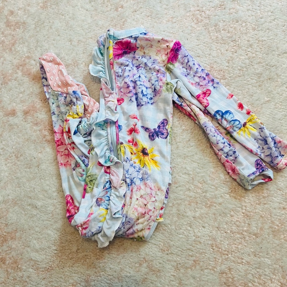 Posh Peanut Ruffled One Piece Sleeper